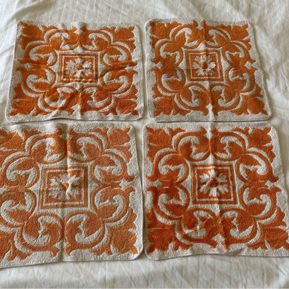 Vintage Sears Drylon Towel Set - Orange - Picture 2 of 8